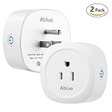 Smart Plug, Ablue Mini Socket Outlet, No Hub Required, Timing Function, Works with Alexa, Control Lights and Appliances from Your Phone(2 pack)