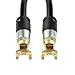 Mediabridge 12AWG Ultra Series Speaker Cable - Gold Plated Spade Tips (6 FT) - CL2 99.9% Oxygen Free - Black (SWT-12S-06B)