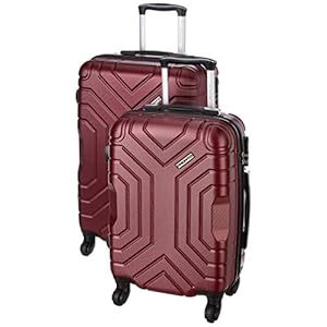 Pronto Indigo Combo Set of 2 Maroon Small, Medium Check-in 4 Wheel Hard Suitcase