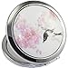 KOLIGHT New Vintage Chinese Landscape Flower Bird Double Sides Portable Foldable Pocket Metal Makeup Compact Mirror Woman Cosmetic Mirror (Flower+Black Bird)