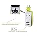 AGPtek Portable Power Strip [UL Listed] Travel Charger Surge Protector with 5V 1A/2.1A 4 Port USB Charging Port with 1.5M/5ft Power Supply Cord, Input From 100v to 240v Power Sockets