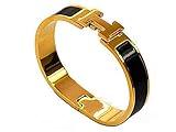 Gold & Orange Buckle Bangle bracelet