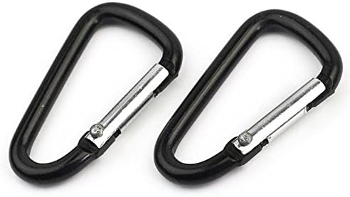Carabiner, Milazer 2pcs Aluminum Alloy D Carabiner Spring Snap Clip Hooks Keychain Climbing