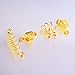 BBTO 50 Pieces Copper Hair Dreadlocks Coil Hair Wraps Braiding Dread Locks Metal Hair Cuffs (Gold)