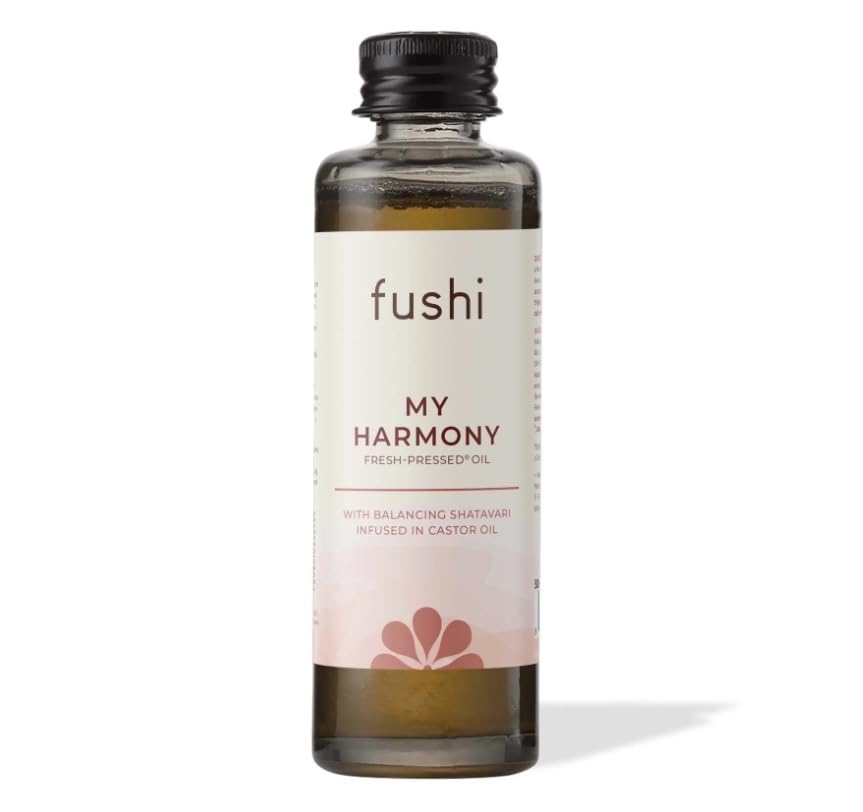 Fushi My Harmony Oil 50ml - Herbal Infusion for Women's Balance & Wellness - Shatavari & Castor Oil for Bloating, Cramp Relief, Menopause, Soothing Discomfort