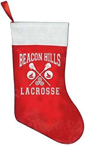 Beacon Hills Lacrosse Christmas Kids Party Supplies Favors Cute Home Tree Holiday Decorations Santa Claus Stockings Gift Bags Red Green