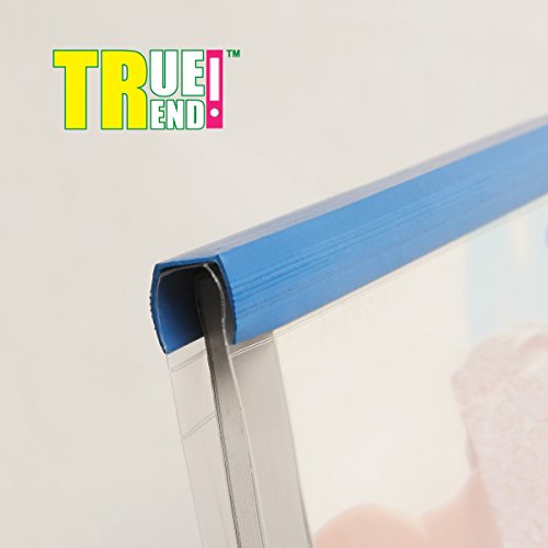 TRUETREND Clear Plastic Report Cover | Standard Sliding Bar Crystal Clear Design – Project File, Resume and Presentation Protector – Perfect for School and Office + Pack of 10 in 5 assorted colors