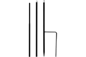 LARIANDER Replacement Pole for Large Wind Spinner, 22mm Thicker Tube, Three-Part Composition (Black)