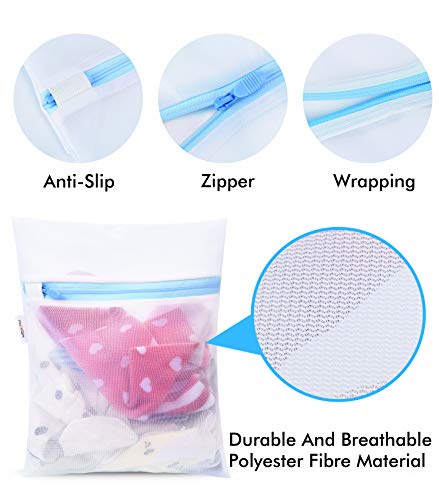 Plusmart Mesh Laundry Bags,Durable,Laundry Bag for delicates,Blouse,Stocking,Bra,Sweaters,5 Pack