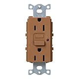 Lutron SCR-15-GFTR-TC Satin Colors 15A GFTR Electrical Socket Receptacle, Terracotta