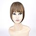 Ty.Hermenlisa Synthetic Clip in Hair Bang Extensions Heat Resistant Short Straight Fringe Hairpiece Accessory, 1Pc, 20g, Taylor-Blonde Gold Mix(F88.27)