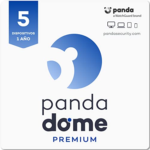 Panda Dome Premium 2023 – Software Antivirus | 5 Dispositivos | 1 año | VPN Premium | Soporte Técnico 24/7 | Antiransomware | Gestor de Contraseñas | Protección Wifi y Antirrobo | Control Parental