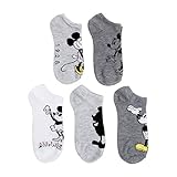 Disney EST.1928 Mickey Mouse 5 Pk (5 Pair) No Show Socks