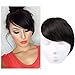 SARLA Black Brown Side Bangs Clip in Synthetic Hair Pieces Straight Bangs Extension for Women
