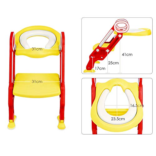 Mangohood Potty Training Toilet Seat with Step Stool Ladder for Boys