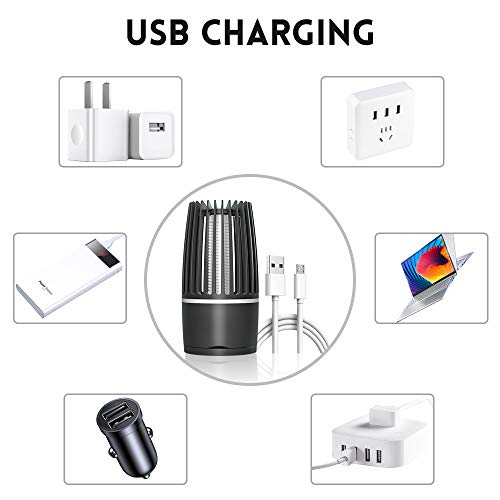 Lampada Zanzara Elettrica, Ricarica USB Antizanzare Elettrica Luce Notturna Repellente per Zanzare Non Tossico Impermeabile Assassino per Insetti per Camera da Letto Giardino Cortile Campeggio Pesca