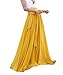 MELANSAY Women's Beatiful Bow Tie Summer Beach Chiffon High Waist Maxi Skirt