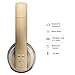 Sgin Wireless Bluetooth Stereo Headphones On Ear Foldable Headset,with Microphone,Lightweight,Comfortable,Powerful Bass(Gold)