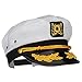 Adult Sailor Hat - Yacht Captain Hat - Nautical Navy Blue and White Admiral Boater Pilot Caps Set of 2