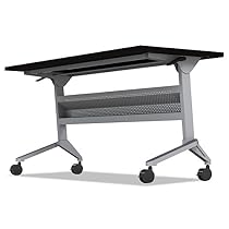 Mayline Flip-n-Go Table Base, 46 7/8w x 21 1/4d x 27 7/8h, Silver