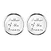 Father of the Groom Cuff Links Letters Silver Plated Cufflinks for Men