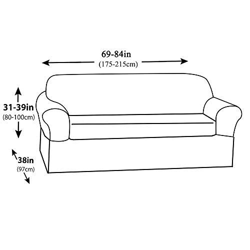 FORCHEER Sofa Slipcover for 3 Cushion Couch Covers Stretch Living Room