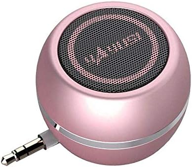 Sammid Mini Phone Speaker, Portable Easy Using 3.5mm Plug in AUX Speaker Amplifier Super Sound System 3D Stereo Micro USB Port Audio Dock Speaker for Mobile Phone Tablet PC MP3 MP4 - Rose Gold