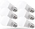 LOHAS&reg; LED A19 Light Bulbs, 9 Watt(60-Watt Equivalent) LED Lights, 5000K Daylight White LED Bulbs, Medium Screw Base (E26), 240 Degree Beam Angle LED Home Lighting (Pack of 6)