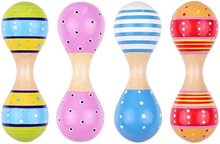 Entweg 子供のためのマラカス 子供のための木製のマラカスキュートなカラフル