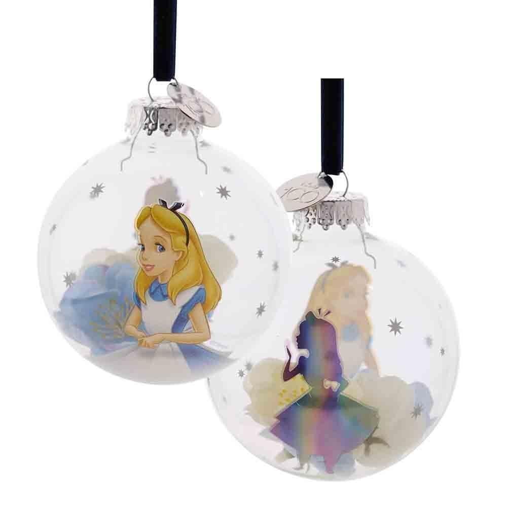 Disney 100 - Christmas Glass Bauble - Alice In Wonderland