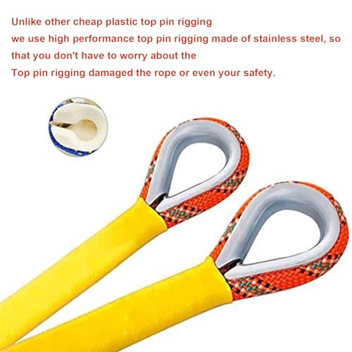 Gangying Climbing Rope 40 m Outdoor Static Climbing Rope 8 mm Safety Rope Climbing Escape Rope with 2 Carabiners for Fire Mountaineering Camping