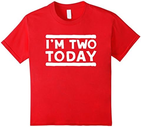 unisex-child I'm Two Today Birthday Shirt for Toddlers and Youth 8 Red
