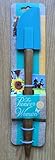 Pioneer Woman Turquoise Blue Silicone 12 1/2 Wood Handle Flat Spatula