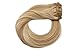 Clip in Hair Extensions Real Human Hair Clip in Extensions,15 Inch Golden Brown and Blonde Highlights Real Hair Extensions Clip in Human Hair 70G 7 Pieces Double Weft Hair Extensions Remy Human Hair