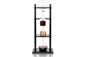 Hemli Cold Drip Coffee Maker, Cold Brew Coffee Tower, Slow Drip Japanese Cold Brew Maker, 32 oz, Cold Brew Drip, Ice Coffee Tower (ICT2), Black
