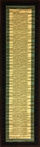 Multi-Color Rectangular Design Rubber Backed Non-Slip Anti-Slip Runner Carpet ( 20" x 67" )