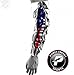 Baseball Sports Compression Arm Sleeve - Live and Die American USA/White Sleeve