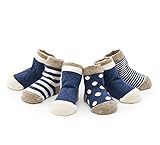 Cuca Dunna Infant Socks Baby Socks Toddler Socks For Girls And Boys,Cute socks 4 Pairs (XS 0-6months, Blue)