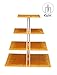 Eglaf Acrylic 4-Tier Square Gold Elegant Stacked Party Cupcake Stand, Dessert Holders Cupcake Tree - Tiered Cake Stand / Cupcake Tower (Square)