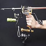 HBG Powerful Pro Fishing Slingshot Reel Catapult Archery Bowfishing Arrows Slingbow with Arrow Brush ,Fishing Reel ,Fishing Reel Rack,Flashlight