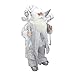 Northlight Winter Frost Standing White/Silver Santa Claus with Staff and Gift Bag Christmas Figure, 24