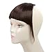 Fashion Clip in Bangs Dark Brown Fringe Hair Extensions Synthetic Hairpieces Clips on Hair Bang False Short Flat Bangs Two Side (Clip in Bang, 4#)