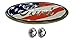 Muzzys FORD 05-14 F150 American Flag Grille or Tailgate Emblem WITH NUTS, Oval 9