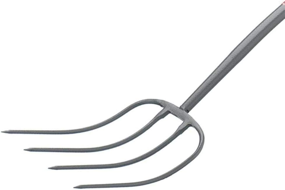 Bulldog 4 Prong Metal Handle Manure Fork with Plastic T-Handle