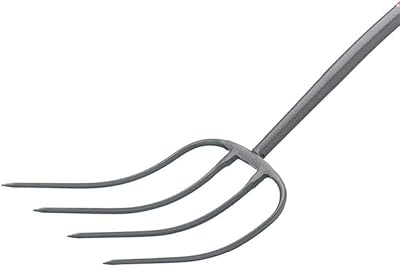 Bulldog 4 Prong Metal Handle Manure Fork with Plastic T-Handle