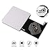 External DVD Drive,Ultra Portable Optical USB 3.0 CD DVD-RW Drive, External CD/DVD-RW Burner Drive Writer for Laptop and Desktop PC Win XP 7 8 10 Linux OS Apple Mac MacBook Pro (White)