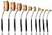 Neverland Beauty 10pcs Beauty Rose Gold & Black Toothbrush Elite Oval Make-up Brushes Set Powder Foundation Contour with Case Box