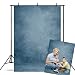 BoTong 5x7ft Abstract Blue Vinyl Portrait Backdrop Solid Color Photography Background Baby Headshots Photocall Adult Child Travel Family Newborns Party Decoration Studio Props BT-dn193-5x7FT