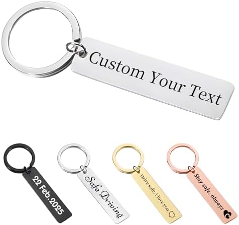 JUBOPE Customized Double-sided Keychain Stainless Steel