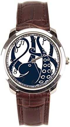 FreeMinds Octopus Squid Cuttlefish Oktopus Scuba Diving Brown Wrist Watches Gift For Your Lover
